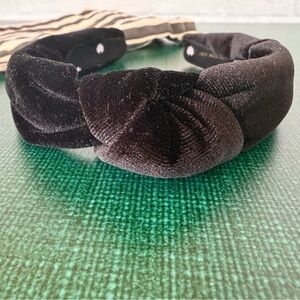 Lele Sadoughi Black Velvet Knotted Headband